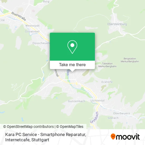 Карта Kara PC Service - Smartphone Reparatur, Internetcafe