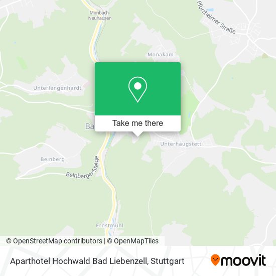 Aparthotel Hochwald Bad Liebenzell map
