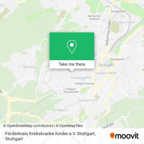 Карта Förderkreis Krebskranke Kinder e.V. Stuttgart