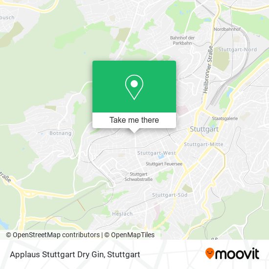 Applaus Stuttgart Dry Gin map