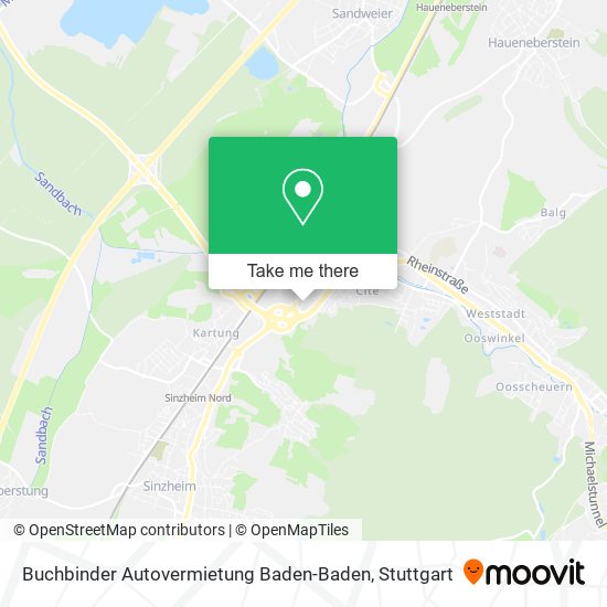Buchbinder Autovermietung Baden-Baden map