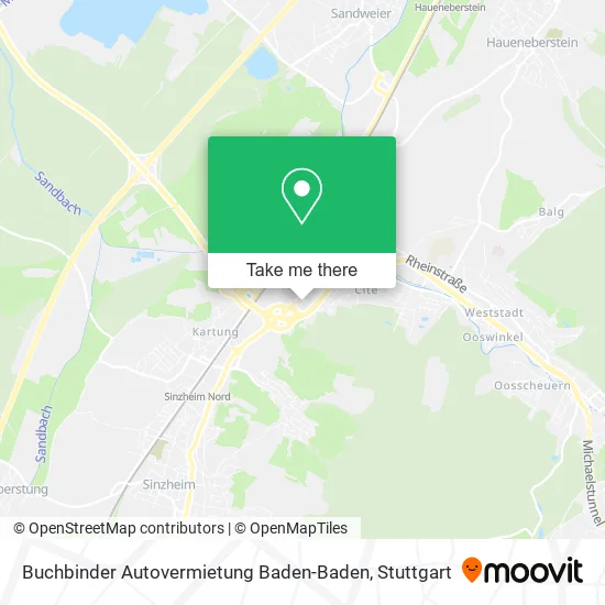 Карта Buchbinder Autovermietung Baden-Baden