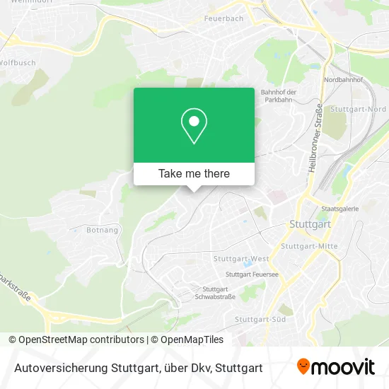Карта Autoversicherung Stuttgart, über Dkv