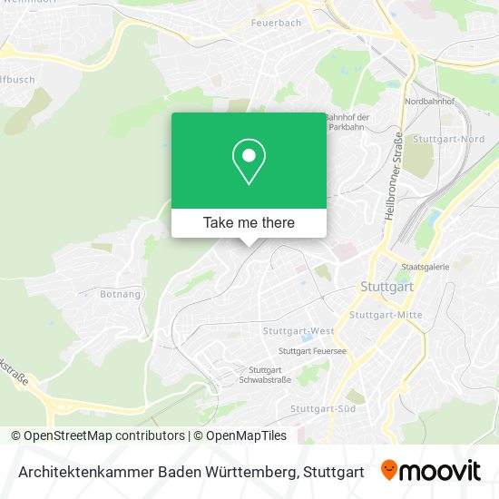 Architektenkammer Baden Württemberg map