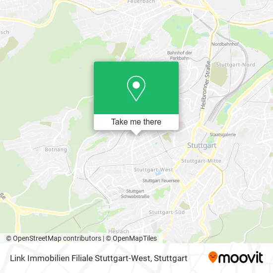 Карта Link Immobilien Filiale Stuttgart-West