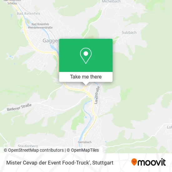 Карта Mister Cevap der Event Food-Truck'