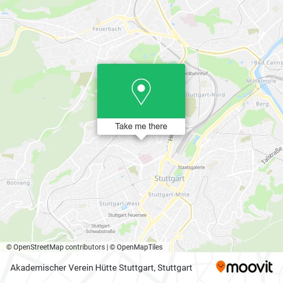 Akademischer Verein Hütte Stuttgart map