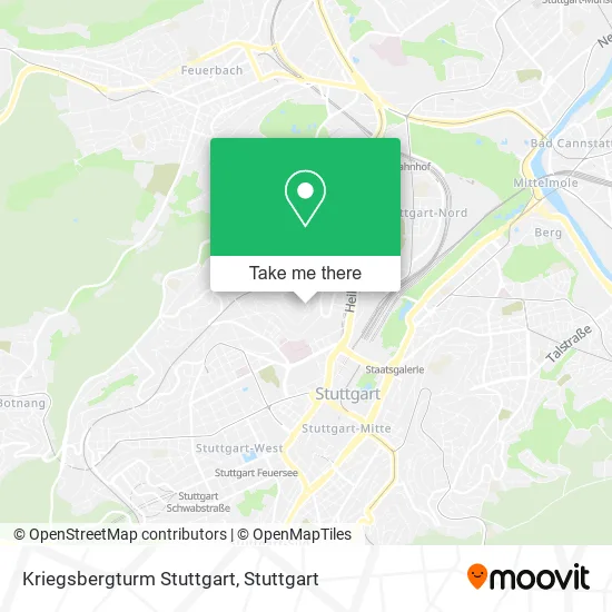 Карта Kriegsbergturm Stuttgart
