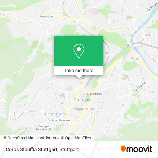 Карта Corps Stauffia Stuttgart