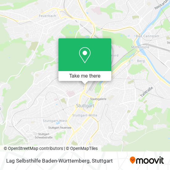 Lag Selbsthilfe Baden-Württemberg map