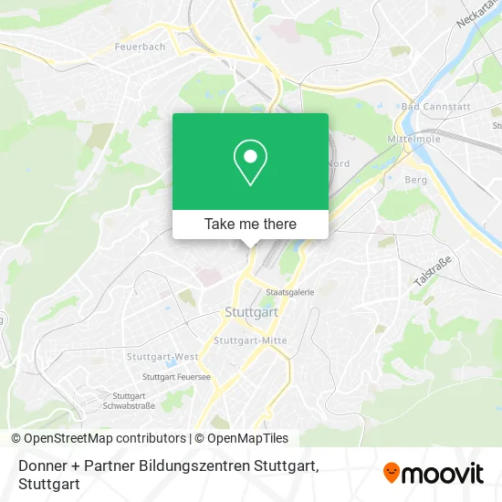 Карта Donner + Partner Bildungszentren Stuttgart