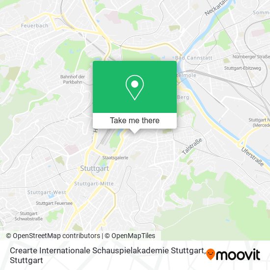 Crearte Internationale Schauspielakademie Stuttgart map