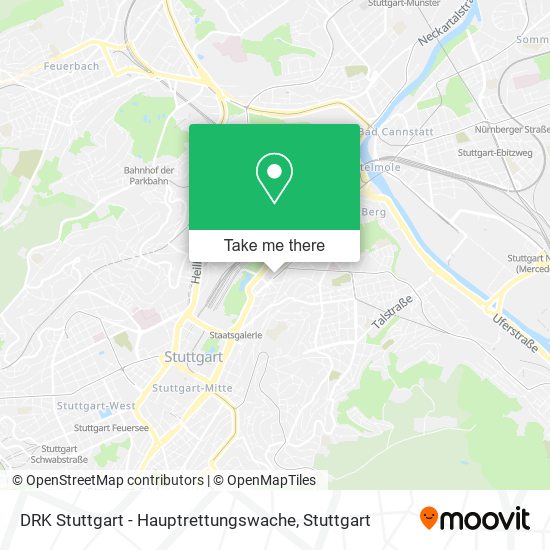 DRK Stuttgart - Hauptrettungswache map