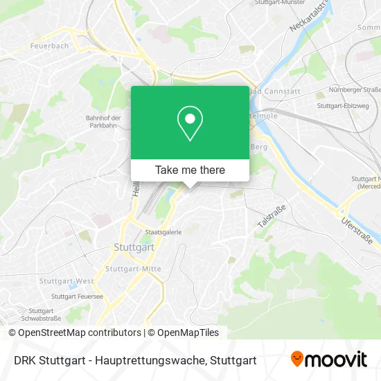 Карта DRK Stuttgart - Hauptrettungswache