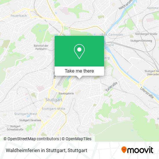 Карта Waldheimferien in Stuttgart