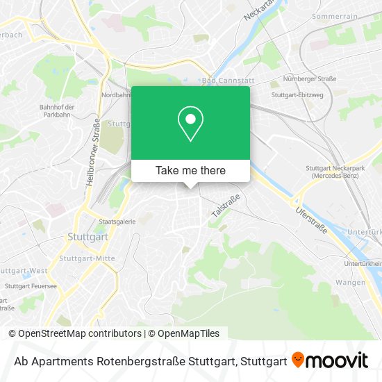 Ab Apartments Rotenbergstraße Stuttgart map