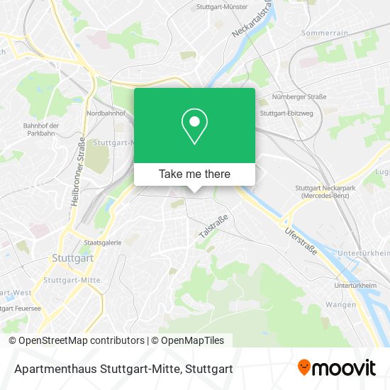 Карта Apartmenthaus Stuttgart-Mitte