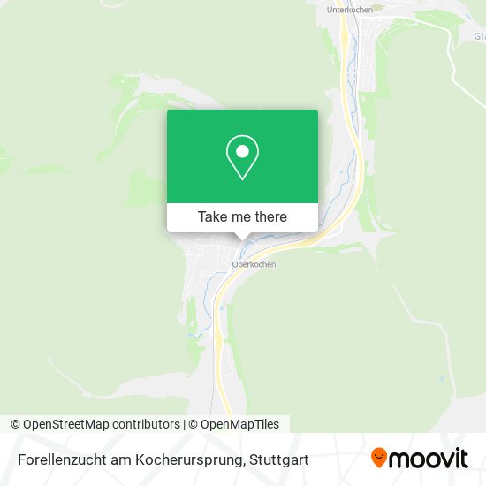 Forellenzucht am Kocherursprung map