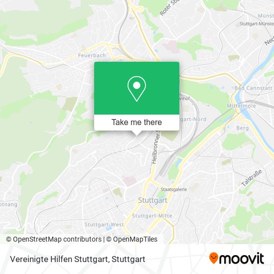 Карта Vereinigte Hilfen Stuttgart