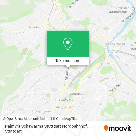 Карта Palmyra Schawarma Stuttgart Nordbahnhof