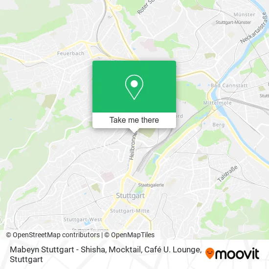 Карта Mabeyn Stuttgart - Shisha, Mocktail, Café U. Lounge