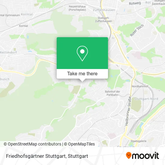 Карта Friedhofsgärtner Stuttgart