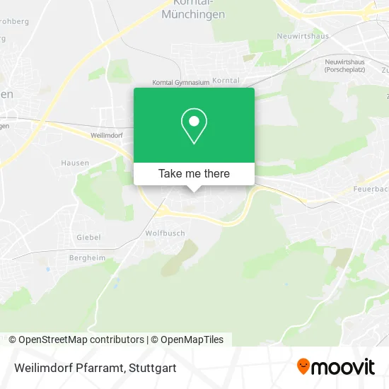 Карта Weilimdorf Pfarramt