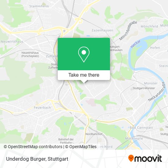 Underdog Burger map