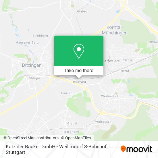 Katz der Bäcker GmbH - Weilimdorf S-Bahnhof map