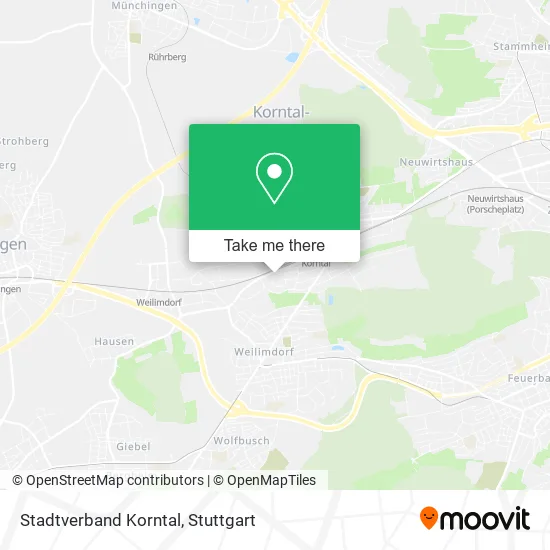 Карта Stadtverband Korntal