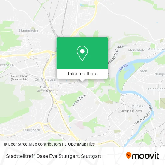 Карта Stadtteiltreff Oase Eva Stuttgart