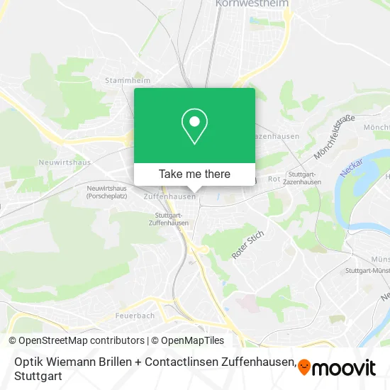 Карта Optik Wiemann Brillen + Contactlinsen Zuffenhausen