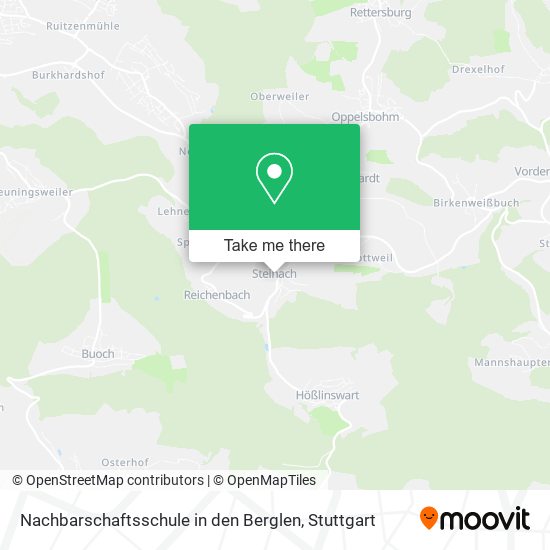 Карта Nachbarschaftsschule in den Berglen
