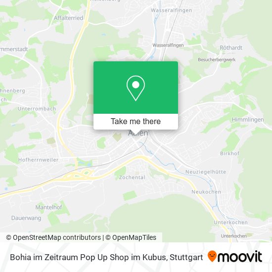 Bohia im Zeitraum Pop Up Shop im Kubus map