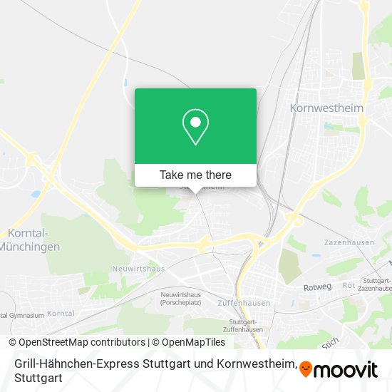 Grill-Hähnchen-Express Stuttgart und Kornwestheim map