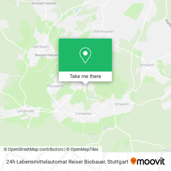 Карта 24h Lebensmittelautomat Reiser Biobauer