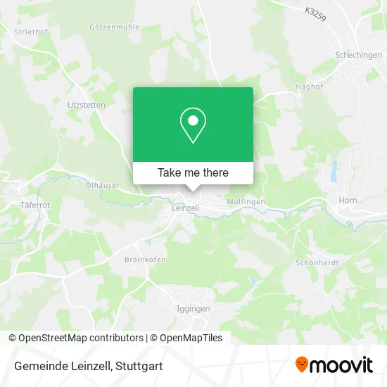 Карта Gemeinde Leinzell