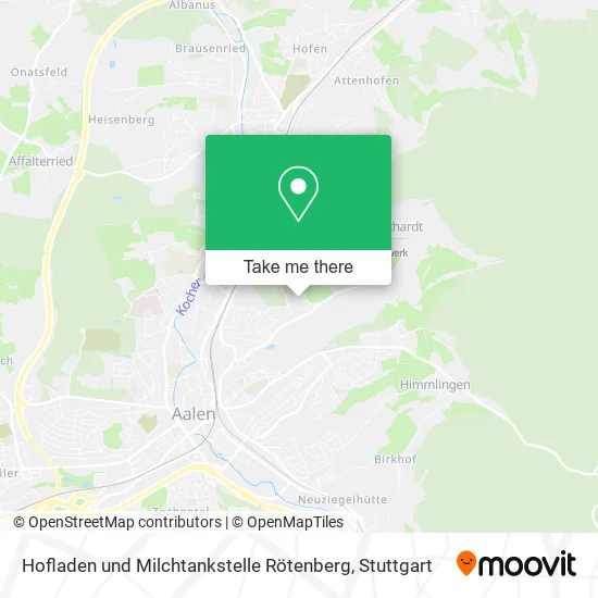 Карта Hofladen und Milchtankstelle Rötenberg