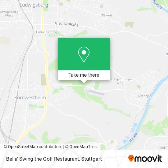Карта Bella' Swing the Golf Restaurant