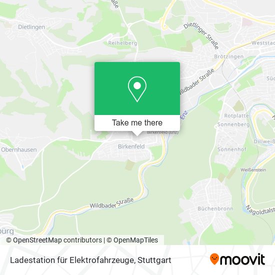 Карта Ladestation für Elektrofahrzeuge