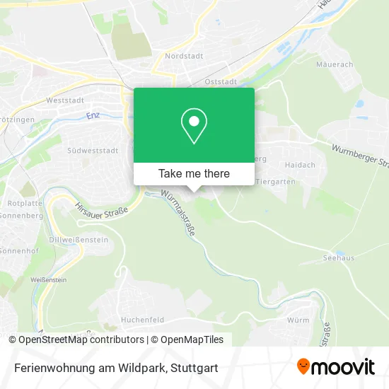 Карта Ferienwohnung am Wildpark