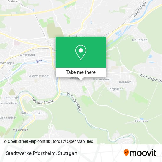 Stadtwerke Pforzheim map