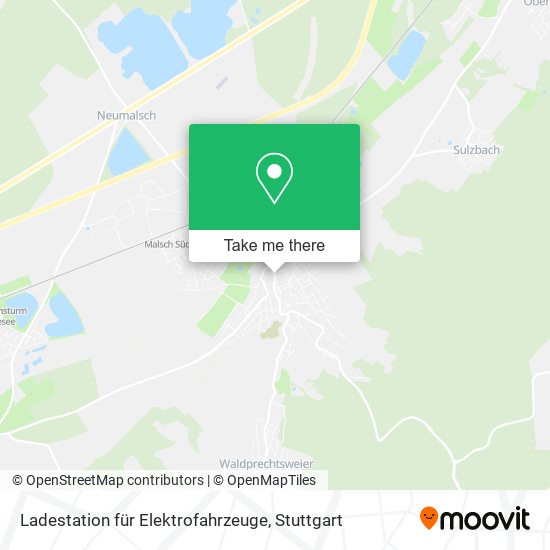 Карта Ladestation für Elektrofahrzeuge