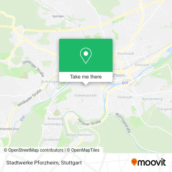 Карта Stadtwerke Pforzheim
