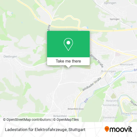 Карта Ladestation für Elektrofahrzeuge