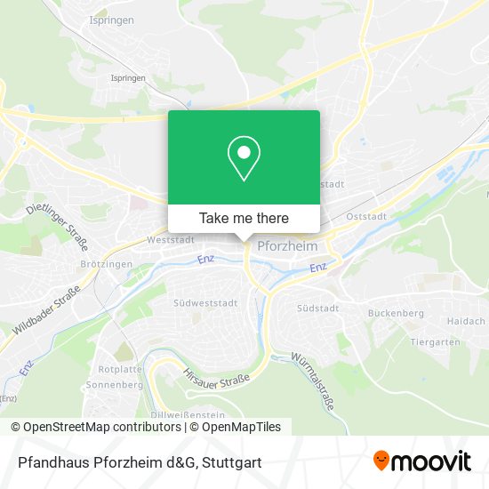 Pfandhaus Pforzheim d&G map