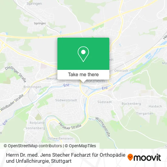 Карта Herrn Dr. med. Jens Stecher Facharzt für Orthopädie und Unfallchirurgie