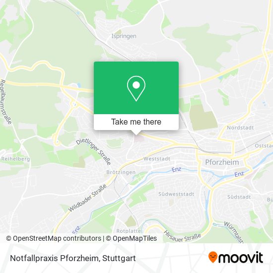 Карта Notfallpraxis Pforzheim