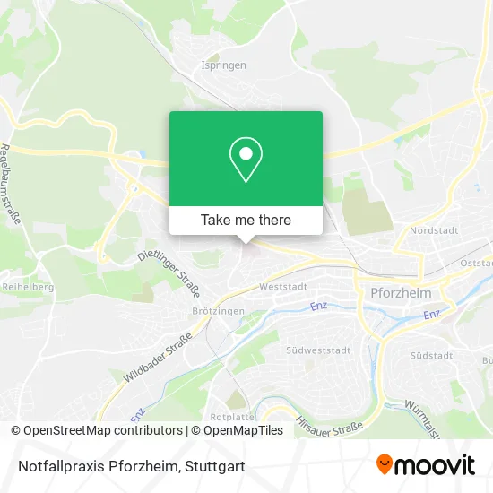 Карта Notfallpraxis Pforzheim