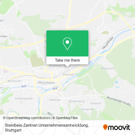 Карта Steinbeis-Zentren Unternehmensentwicklung